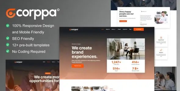 Corppa – Business & Portfolio Elementor Template Kit