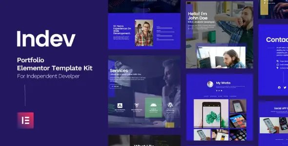 Indev – Portfolio Elementor Template Kit For Developer