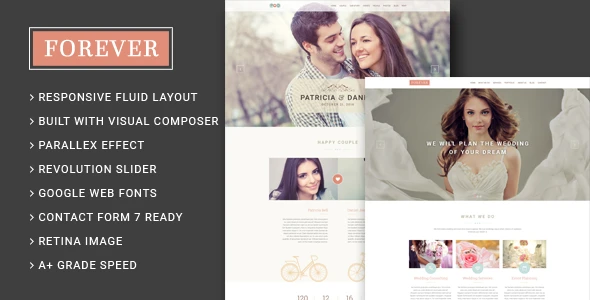 Forever – Wedding Couple & Planner/ Agency WordPress Theme
